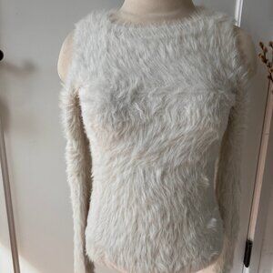 Hollister Fuzzy Cold Shoulder Sweater